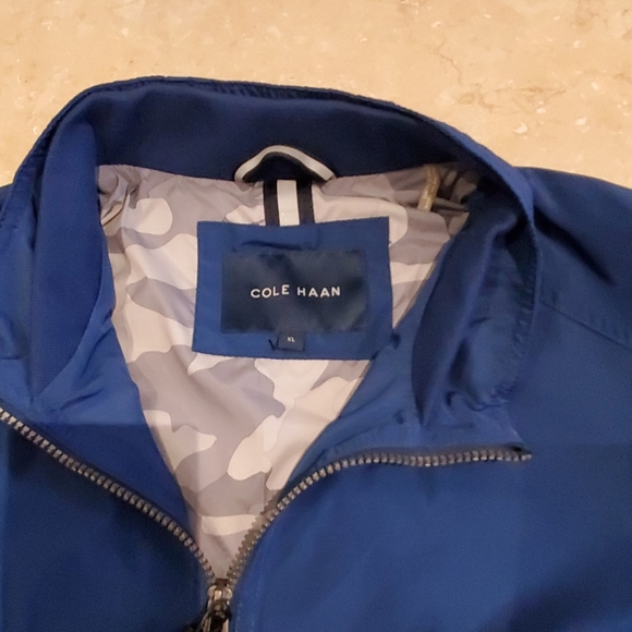 COLE HAAN WINDBREAKER ROYAL BLUE JACKET - Picture 3 of 11